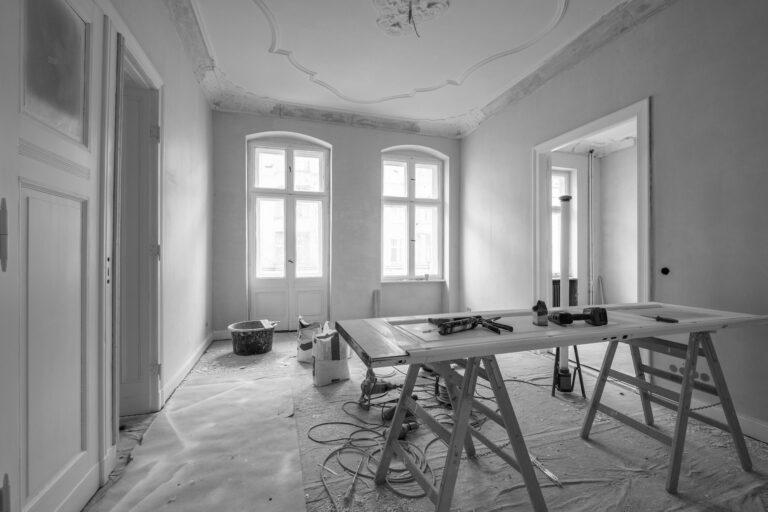 Home renovation, Apartment room during refurbishment