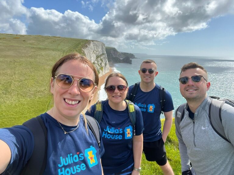 Catalyst Property Finance team hiking the Jurassic Coast for Julia's House charity fundraiser